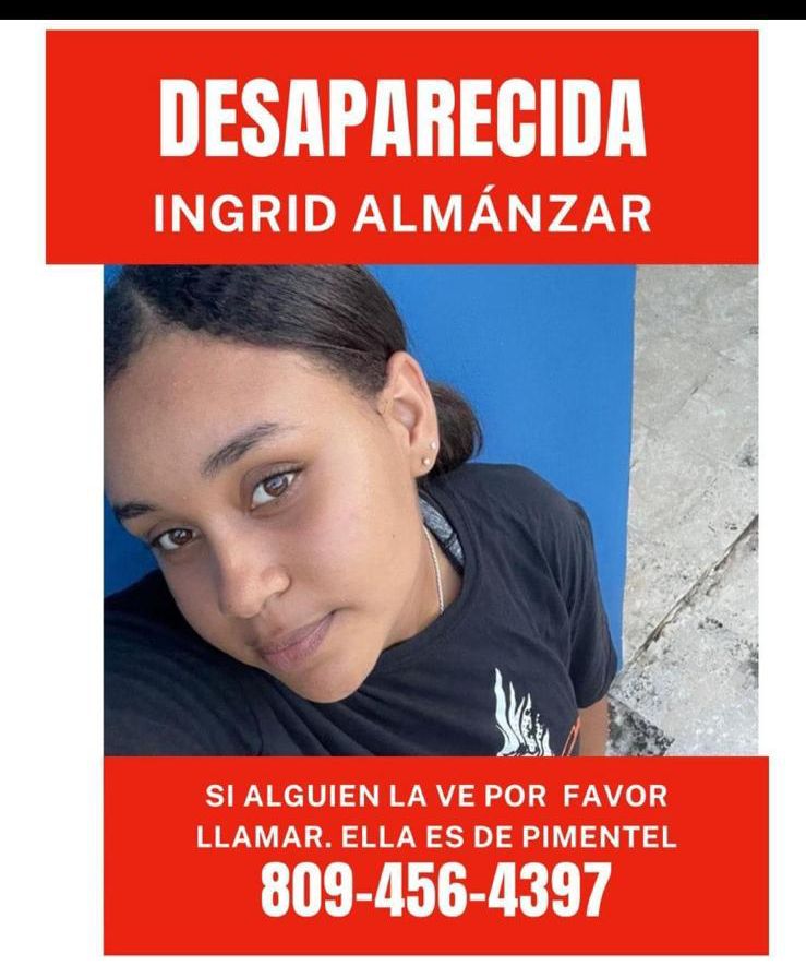 Desaparece jovencita del municipio de Pimentel en República Dominicana