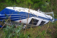 Cae helicóptero en Santiago Rodríguez