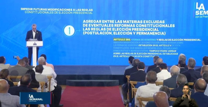 Abinader dijo que la Constitución será proclamada este domingo