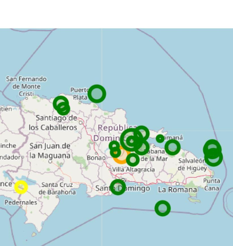 Al menos 22 temblores en República Dominicana en las últimas 48 horas