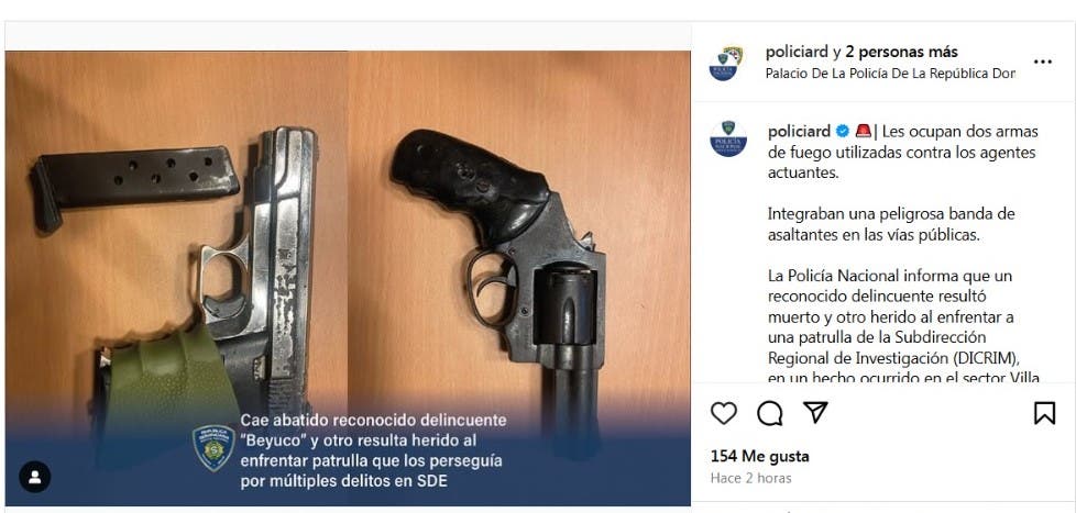 La Policía abate a Beyuco en Villa Liberación en SDE