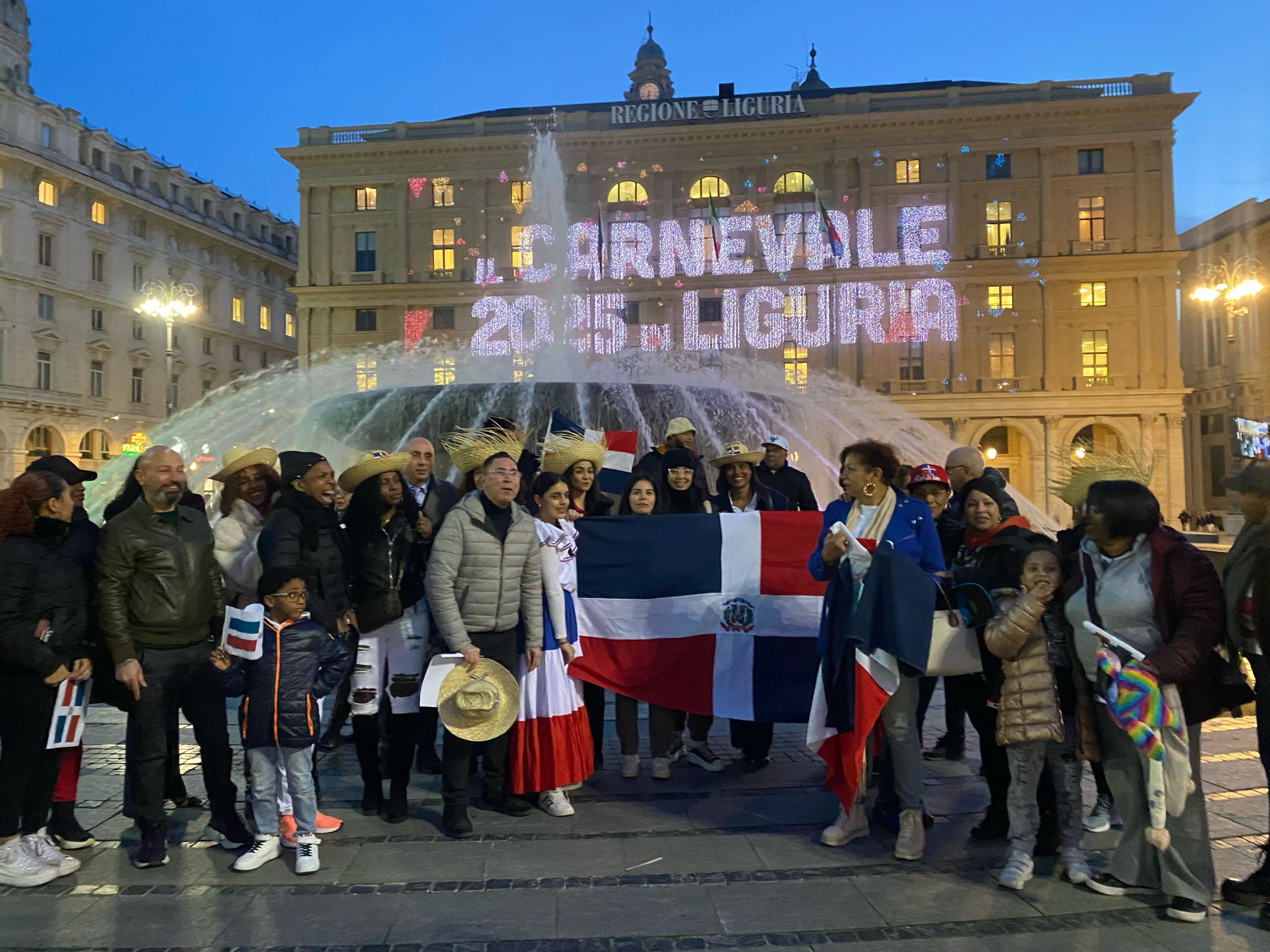 Dominicanos en Génova, Italia, conmemoran el 181 aniversario de la Independencia Dominicana