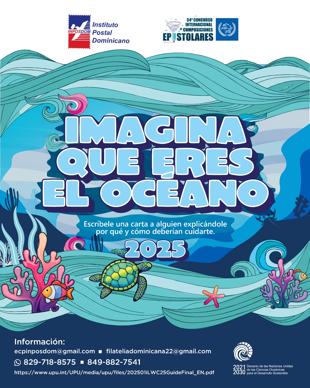 INPOSDOM convoca edición 54 del "Concurso Juvenil Internacional de Composiciones Epistolares 2025″