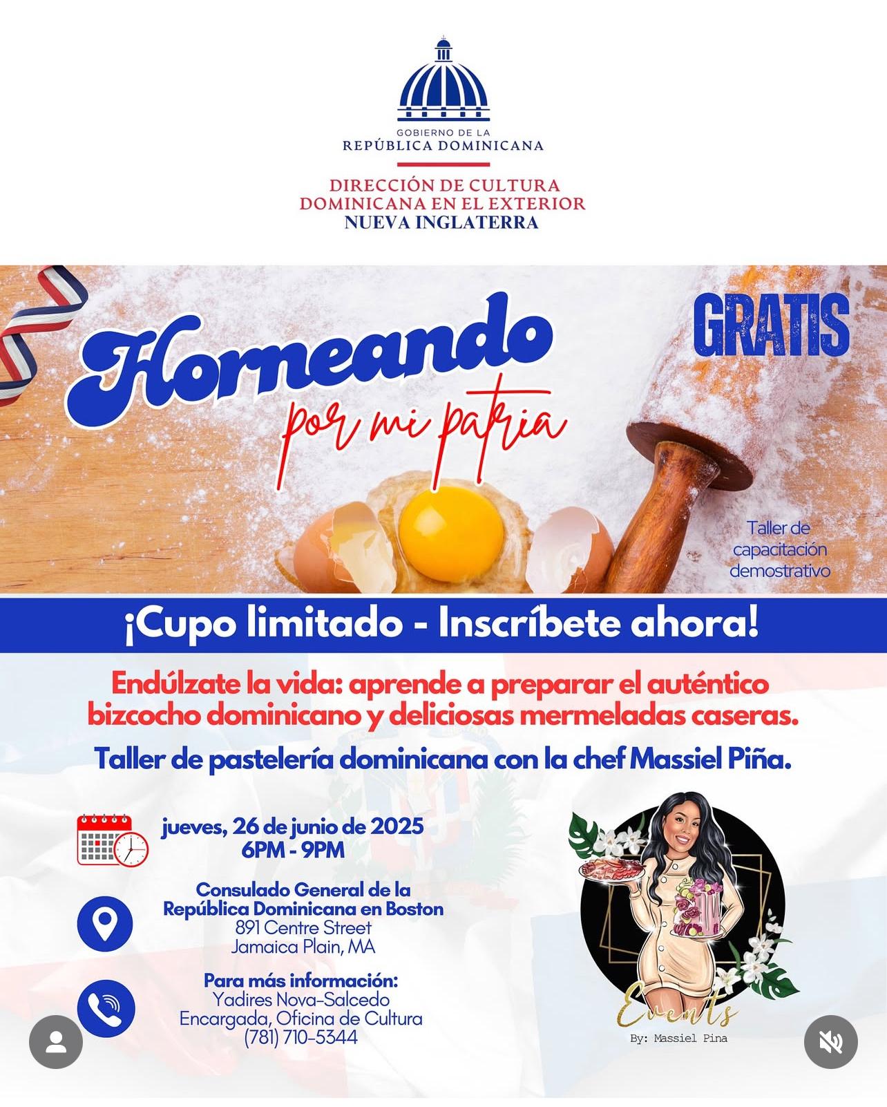 ”HORNEANDO POR MI PATRIA” — NUEVO TALLER DE LA DIRECCIÓN DE CULTURA DOMINICANA EN EL EXTERIOR NUEVA INGLATERRA.