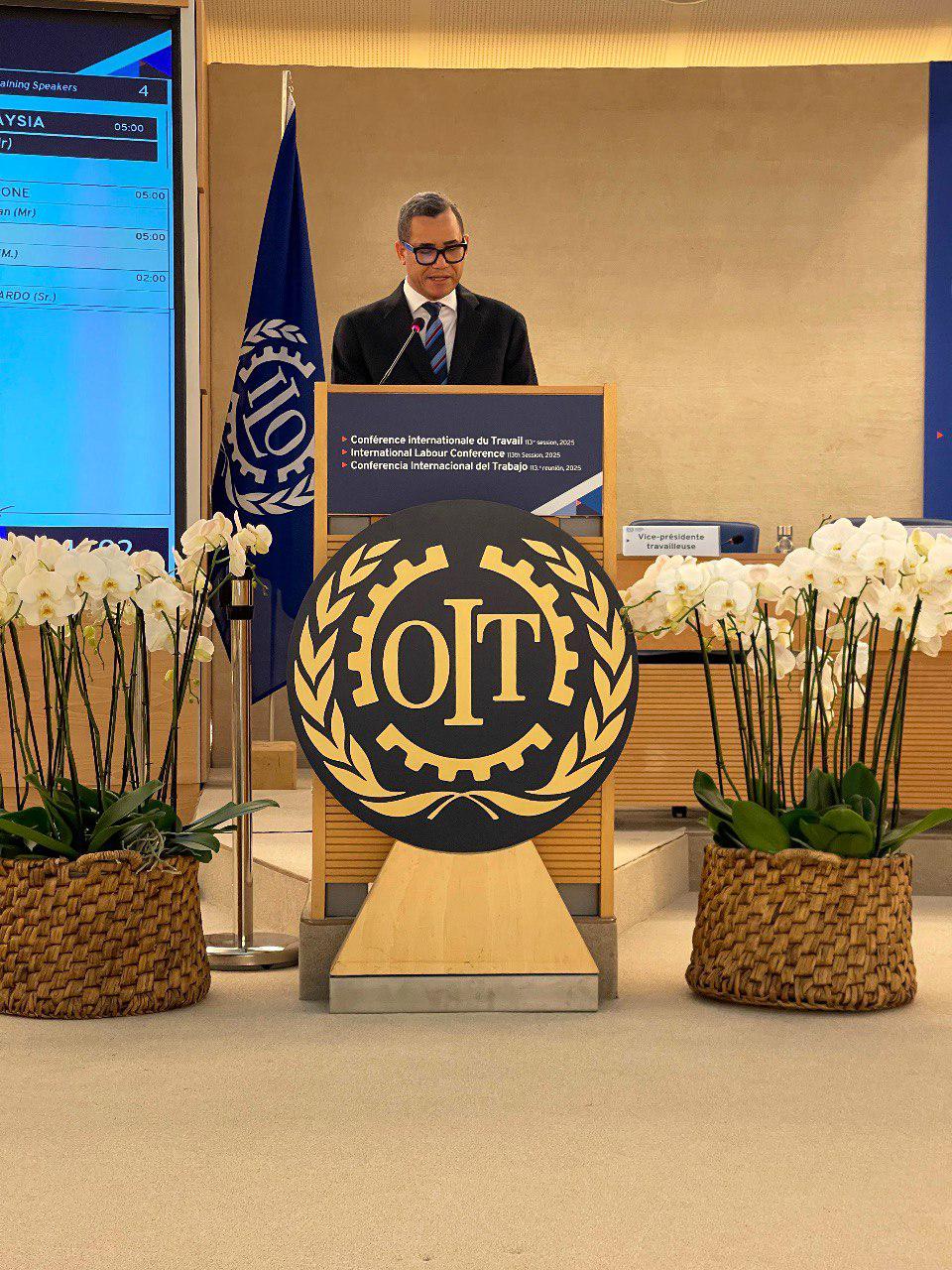Eddy Olivares dice en Conferencia Internacional del Trabajo crecimiento económico debe generar empleos de calidad
