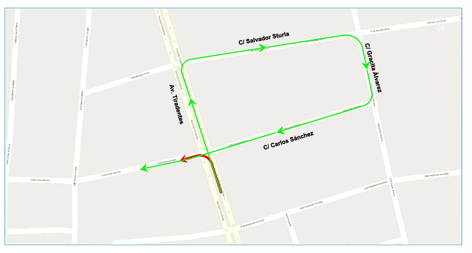 Gabinete de Transporte implementará Fase II de la restricción de giros a la izquierda en la Av. Tiradentes