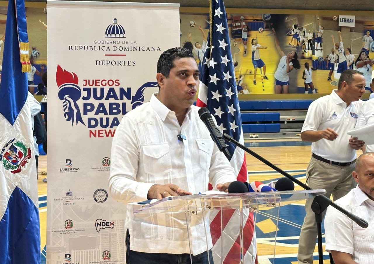 Ministro Kelvin Cruz deja iniciados los Juegos Juan Pablo Duarte en Nueva York