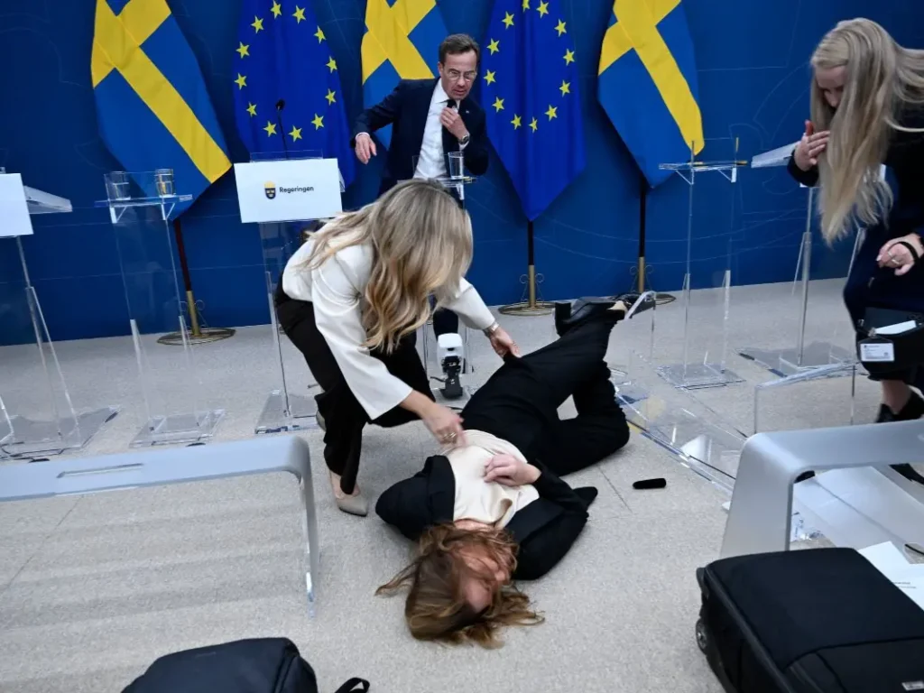 Ministra de Salud de Suecia se desmaya durante su presentación oficial