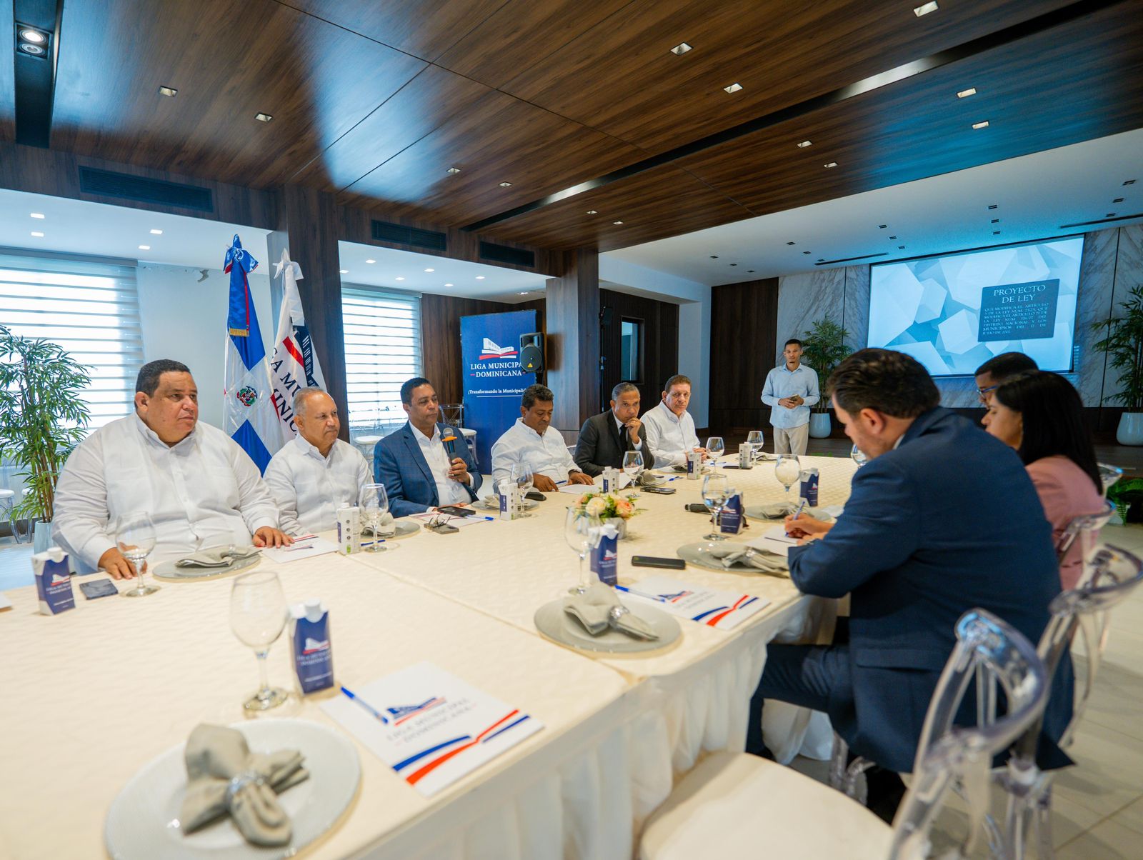 Liga Municipal Dominicana realiza sesión de trabajo para adecuar Ley Municipal.