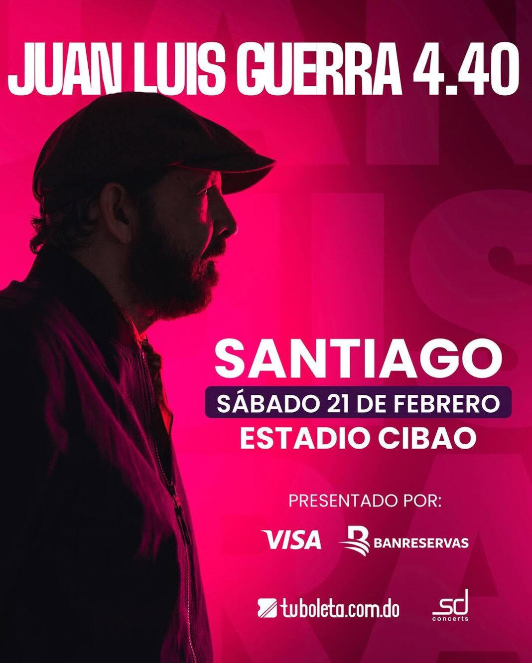¡Confirmado! Juan Luis Guerra se presentará el 21 de febrero de 2026 en el Estadio Cibao.