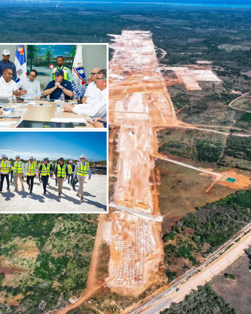 Ministro Paliza recorre construcción del Aeropuerto Internacional Cabo Rojo; avanza conforme al cronograma