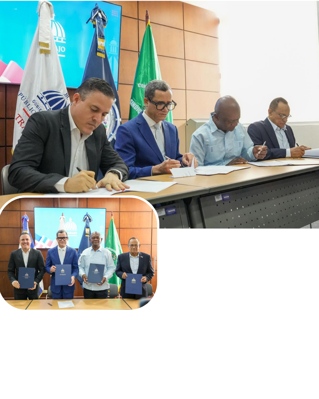 Portuaria y su sindicato de trabajadores firman pacto histórico con apoyo del Ministerio de Trabajo.