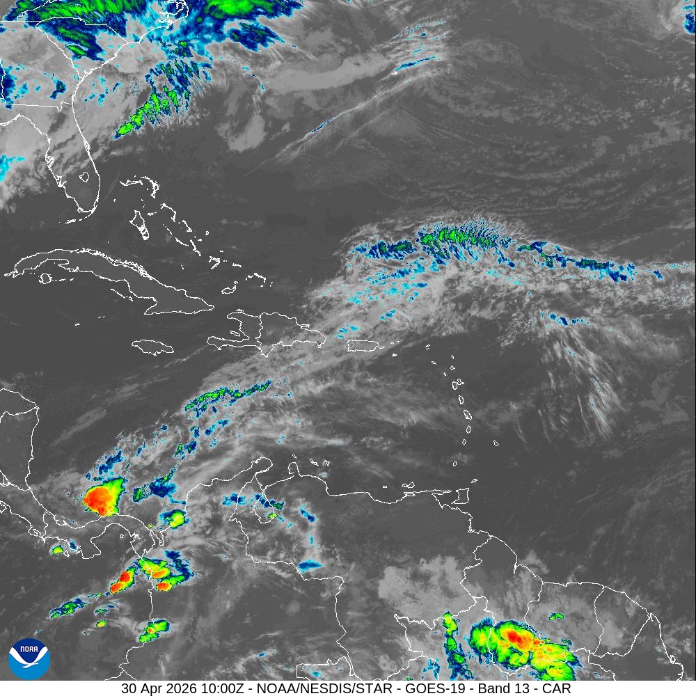Indomet: Vaguada continuará generando fuertes aguaceros con tormentas eléctricas y ráfagas de viento este jueves