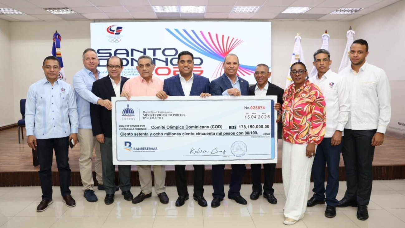 Gobierno entrega RD 178 millones al COD para atletas rumbo a los XXV Juegos Centroamericanos y del Caribe Santo Domingo 2026