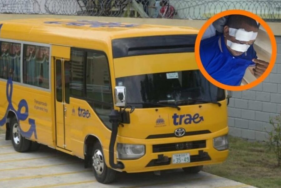 Motoristas atacan a chofer de autobús escolar en Santo Domingo Norte