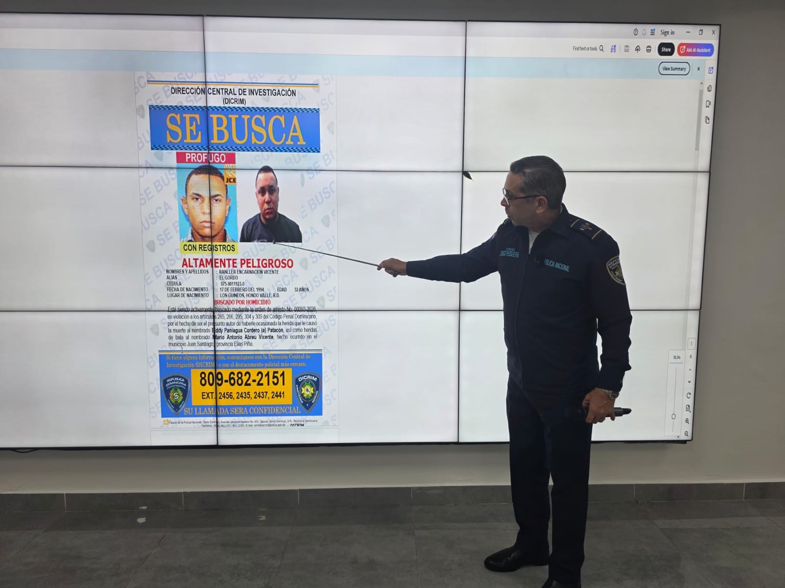 Policía Nacional informa dos peligrosos delincuentes, incluyendo el prófugo de la justicia apodado “El Ranger” resultan heridos en acción legal y luego fallecen en centro de salud de Hondo Valle, Elías Piña
