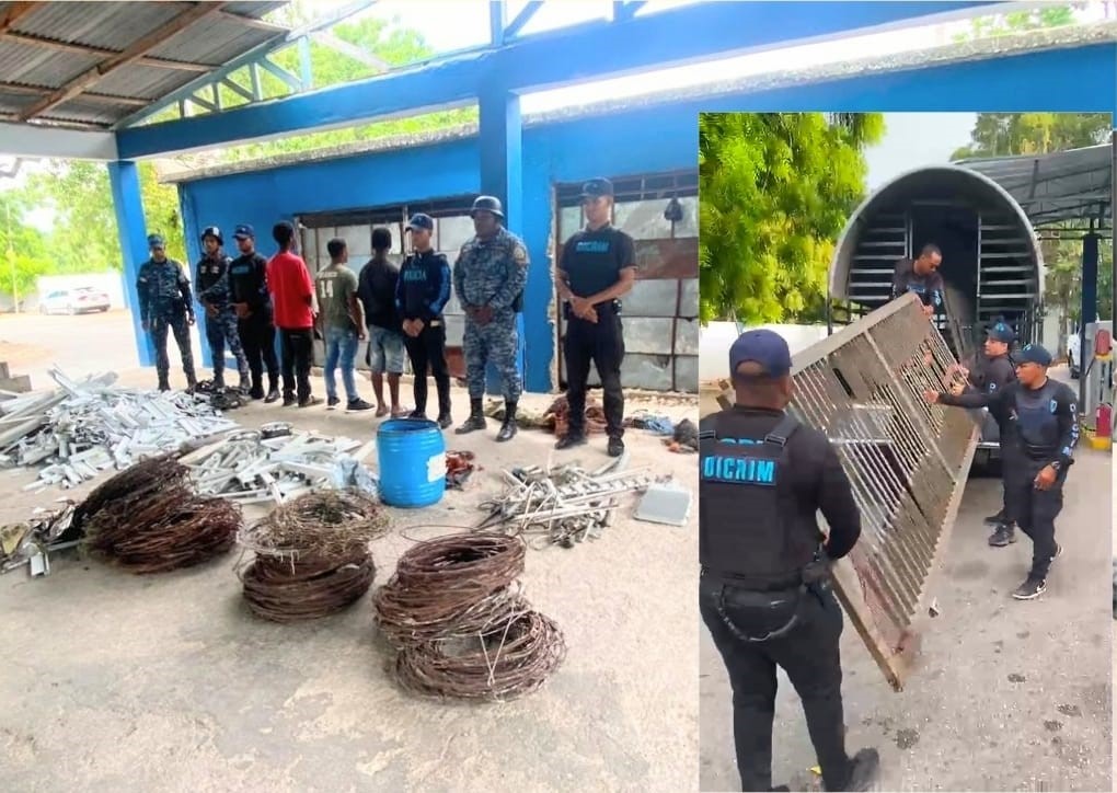 Policía desmantela centros de acopio vinculados a presunta compra de metales robados en Barahona