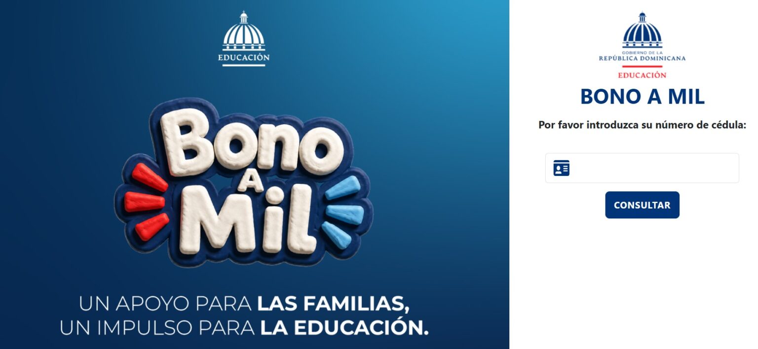 Ministerio de Educación llama a consultar sus datos para recibir el Bono a Mil