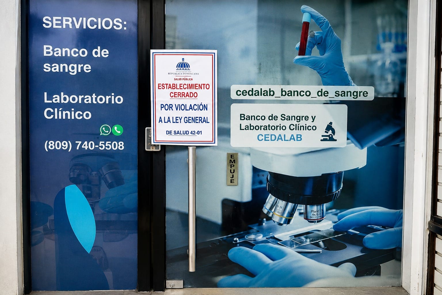 Salud Pública clausura banco de sangre por violación a las normas de Salud