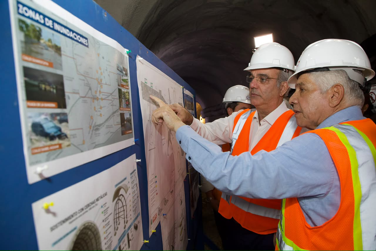 Abinader supervisa construcción de túnel pluvial en la avenida Luperón para reducir inundaciones